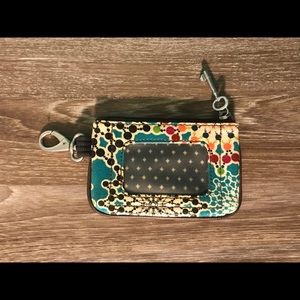 Fossil Key-Per Ziptop Card Holder and Keychain